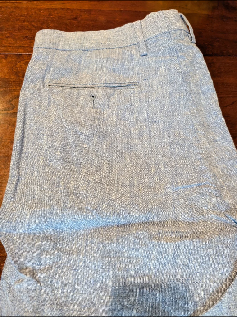 Banana Republic Light Blue Linen Blend Trousers